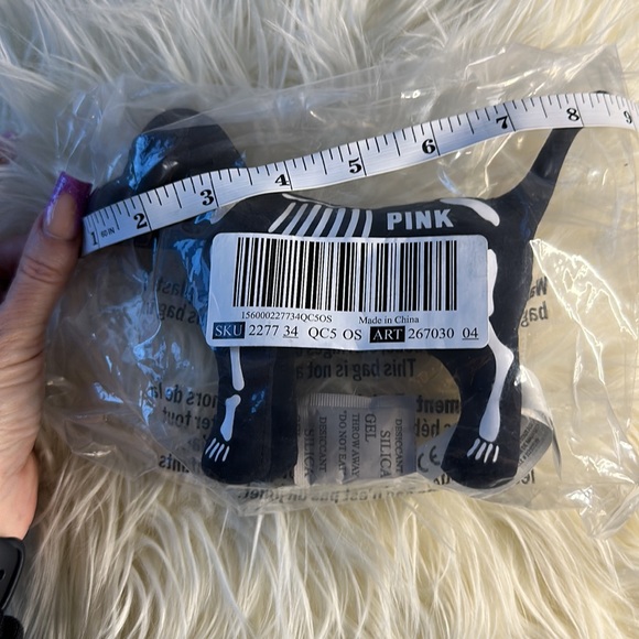 🐶NWT Pink by Victoria’s Secret Mini Skeleton Black & White Dog 🐶 - Picture 8 of 9